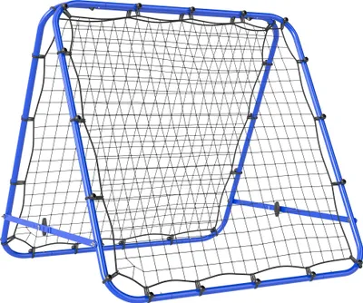 Produktbild von Doppelseitiger Rebounder für Fußball, verstellbare Prellwand, Rückprallwand Netz, Kickback Tor, 100 x 68–95 cm, Blau