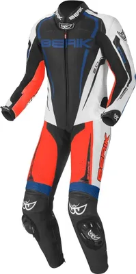 Produktbild von Berik Race-X 1-Teiler Motorrad Lederkombi, schwarz/weiß/rot/blau, 54