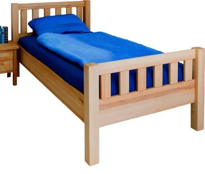 Produktbild von Komfortbett Seniorenbett Kopf- und Fußteil Kernbuche massiv 100x200