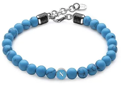 Produktbild von Armbanden Mit Perlen Squadre di calcio Silber Kollektion Napoli - mann