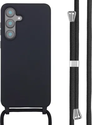 Produktbild von imoshion SilikonHülle mit Band Samsung Galaxy S25 FE - Schwarz