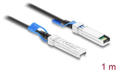 Produktbild von DeLOCK Twinax Kabel SFP28 Stecker zu SFP28 Stecker 25 Gbps 1 m, 1 m, Twinax, SFP28, SFP28