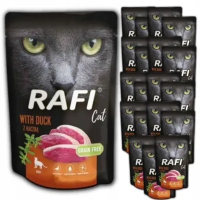 Zdjęcie produktu dla Karma dla kota Rafi Cat Adult z kaczką 100 g x 20 sztuk
