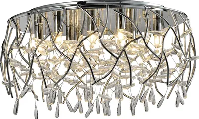 Image de Plafonnier LED AMATO 6xG9/7W, chrome, Ø : 40 H : 20 cm, douille G9, intensité variable