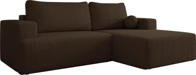 Produktbild von MIRJAN24 Ecksofa Mivo Cord, Wohnzimmmer L-Form mit Schlaffunktion und Bettkasten (Farbe: Poso 06, Seite: Rechts)