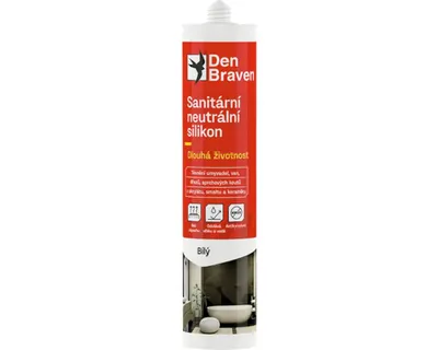 Obrázek produktu pro Sanitární silikon DEN BRAVEN neutrální 280 ml bílý