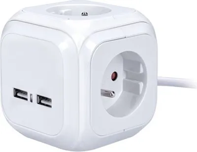 Obrázek produktu pro Solight PP145USB, 2 m, Vnitřní, Typ E, Typ E, Zahnutý, IP20