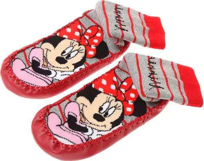 Produktbild von Disney Minnie Haussocken rot (31-34|rot)