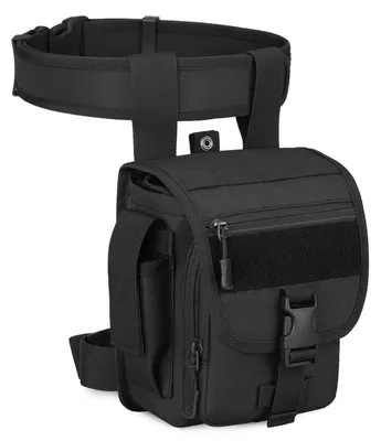 Produktbild von Taktische Beintasche MOLLE Hüfttasche Herren Wasserabweisend Schwarz 18x25x11cm