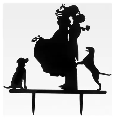Produktbild von Kuchenaufsätze Brautpaar mit Hund als Tortendekoration für Hochzeitstorten