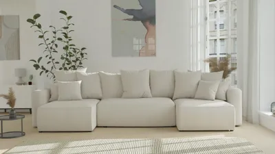 Produktbild von Ecksofa Orrano U-Form mit Schlaffunktion und Bettkasten, Cord. Seite: Universell, Stoff: Anthology_03