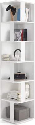 Produktbild von Eckregal Standregal Bücherregal Dekorregal Holzregal Regal "Lasmos I" Weiß