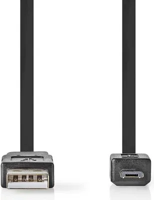 Productafbeelding van Nedis CCGP60410BK10, 1 meter, USB-A, Micro-USB B, USB 2.0, zwart