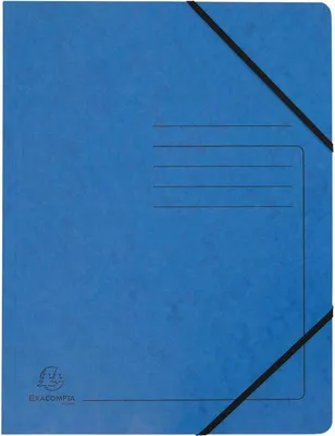 Image de Exacompta 555412E 5er Eckspanner 555412E DIN A4 Karton blau