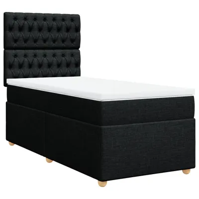 Produktbild von Boxspringbett mit Matratze Schwarz 80x200 cm Stoff