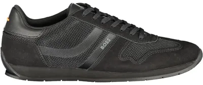 Produktbild von Schwarzer Herrensportschuh mit Schnürsenkeln & kontrastierenden Details
