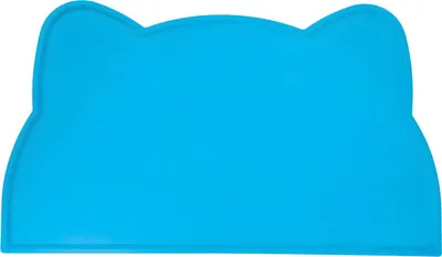 Image de Nobby Tapis pour gamelle en silicone "Gato" bleu clair 44 x 25 cm