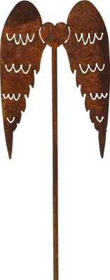 Produktbild von Rost Gartenstecker Engelsflügel 103 cm Edelrost Gartendeko Metall Rostdeko