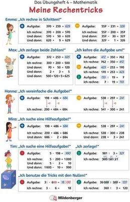 Produktbild von Das Übungsheft Mathematik 4 - Überarbeitete Neuauflage - Poster Meine Rechentricks