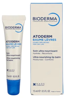 Productafbeelding van Bioderma Atoderm Lippenbalsem, intensief voedend, 15 ml
