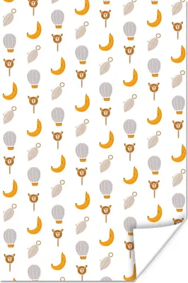 Produktbild von MuchoWow® Poster Illustrationen - Pastell - Muster 40x60 cm - Plakate für die Wand - Poster Babyzimmer
