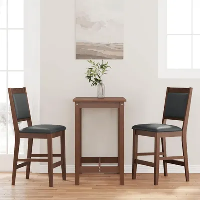 Immagine prodotto di Maison Exclusive - Sgabello da bar con cuscino 2 pezzi Marrone Legno massello di gomma