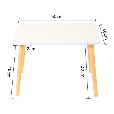 Image de Table basse Table de salon Table d'appoint Petite table 40x60cm Blanc