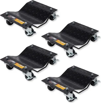 Produktbild von 2x [BP100B] 2er-Pack Rangierhilfe, Rangierroller, Transportschale, Transporthilfe, Reifenträger für PKW - je 680kg