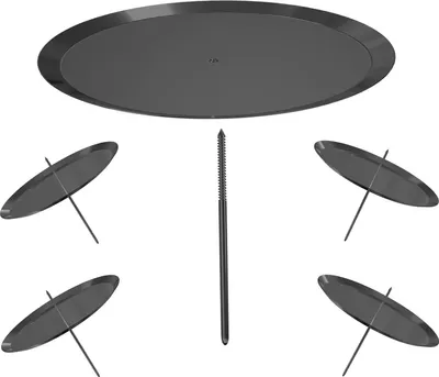 Produktbild von Adventskranz Kerzenhalter, 7.5cm Schwarz Adventskerzenhalter Metall Kerzenleuchter 4 Stš¹ck, fš¹r Adventskranz Weihnachten Kerzenteller Mit Dorn