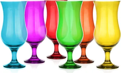 Produktbild von Glasmark Krosno Gläser Cocktailgläser Set Longdrink Cocktail Gin Bier Longdrinkgläser Cocktailgläser Trinkglas Glas Smoothie Dessert Bunt 6 x 420ml