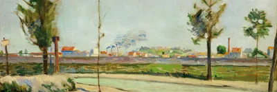 Zdjęcie produktu dla Obraz drukowany Paula Signaca - Droga do Gennevilliers, 1883 (53 x 158 cm)