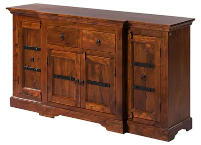Produktbild von MASSIVMOEBEL24 Sideboard Akazie 160x45x85 nougat lackiert OXFORD #902