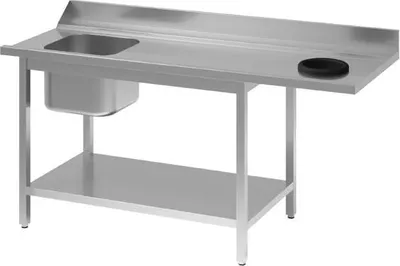 Obrázek produktu pro Dřez do myčky Gastro M s odtokem, malý, pravý, délka 140 cm