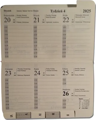 Immagine prodotto di Calendario settimanale Premium A6 nero con inserto