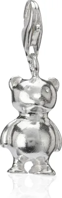 Produktbild von Damen Charm-Anhänger Taddybär 925 Silber 15x9mm Charms für Bettelarmband Amulett
