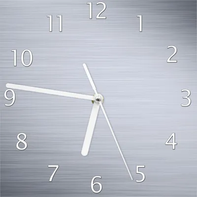 Produktbild von Wallario Design Wanduhr Muster aus grauen Streifen - Schraffur aus Echtglas, Größe 20 x 20 cm