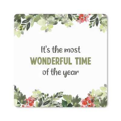 Produktbild von MuchoWow® Mauspad Mousepad Weihnachten - Zitat - Aquarell 30x30 cm - Mousepads - Maus Mat - Pad - Mausunterlage - Gaming
