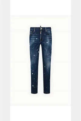 Immagine prodotto di Dsquared2 Jeans Cool Guy con lavaggio scuro e effetto consumato Designer Denim Blu