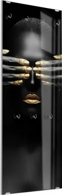 Produktbild von DEQORI Kleiderhaken aus Glas 50x125 cm 'Blindes Vertrauen' Wand Garderobe Paneel Haken