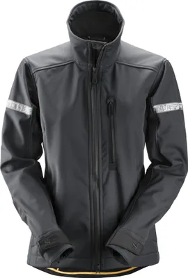 Produktbild von Snickers Damen AllroundWork Softshell Arbeitsjacke Stahlgrau-Schwarz-XS