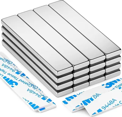 Image de Aimants néodyme forts 16 pièces 60x10x3 mm Bande magnétique extra forte Aimant pour réfrigérateur