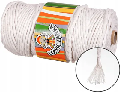Image de Corde Coton Torsadé Łowiczanka Écru 3mm 100m