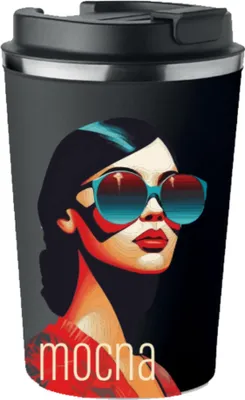 Obrázok produktu pre Prémiový termohrnček s potlačou STRONG woman coffee 350ml 0,35l KT_042