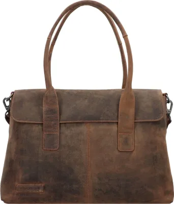 Produktbild von Plevier Retro Lamarr Schultertasche Leder 45 cm Laptopfach