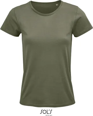 Image de SOLs 03581 | T-shirt femme, Crusader Women T-Shirt, Jersey 150 - Couleur : Kaki - Taille : L