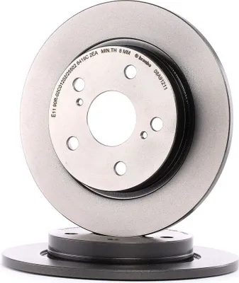Produktbild von 2x BREMBO 08.A912.11 Bremsscheibe Hinterachse