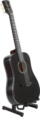 Zdjęcie produktu dla Miniaturowy model gitary, klasyczny instrument muzyczny, miniaturowa ozdoba, dekoracja pokoju dziecięcego, czarny