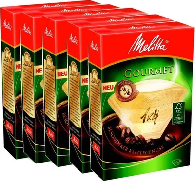 Obrázek produktu pro Filtr Melitta 1x4/80 Gourmet, balení po 5 kusech