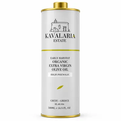 Produktbild von Kavalaria Estate Ultra Premium Ökologisches Natives Olivenöl Extra 500ml Aus Griechenland Frühe Ernte Koroneiki