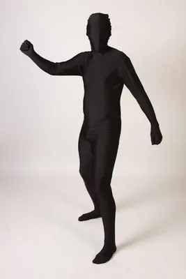 Produktbild von Original Lizenz Foxxeo Ganzkörperanzug Schwarz Kostüm Ganzkörper Anzug Fasching Gr. M-XL, Größe:XL